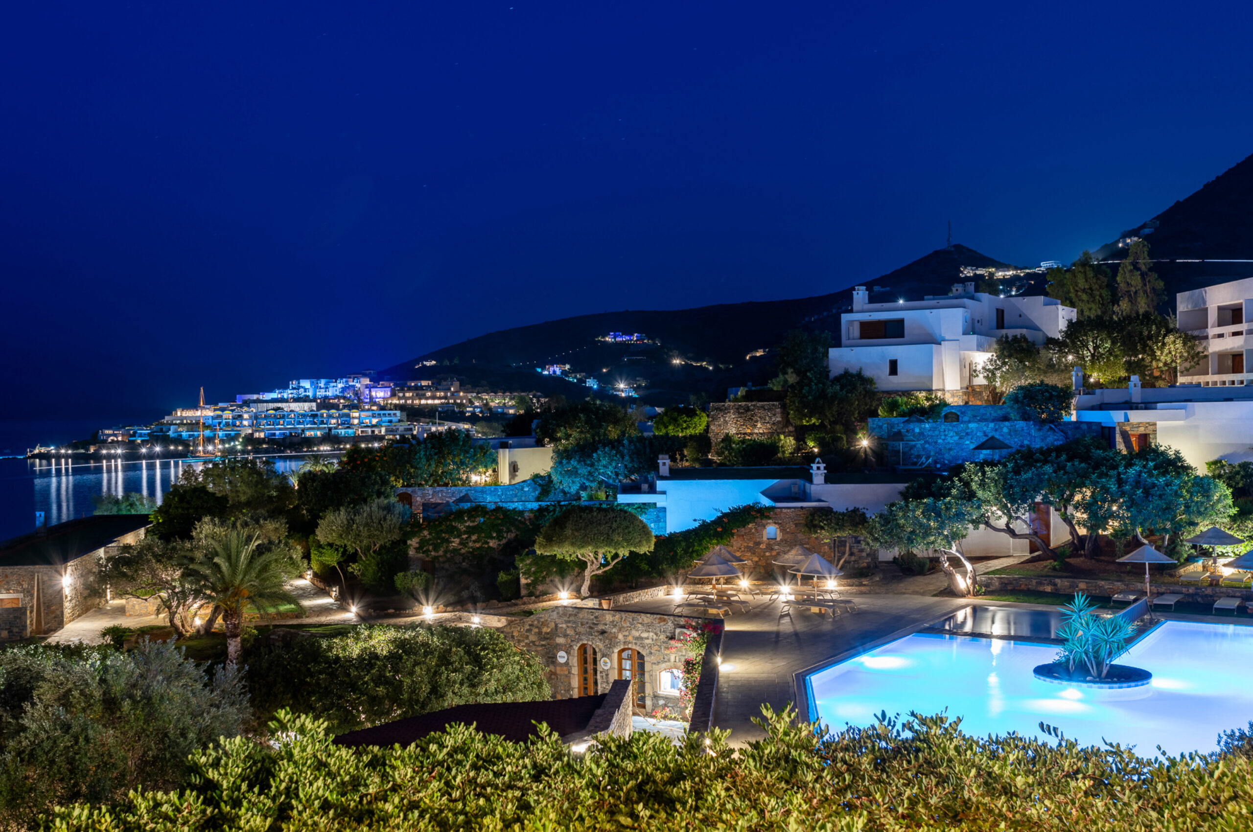 Main pool night
